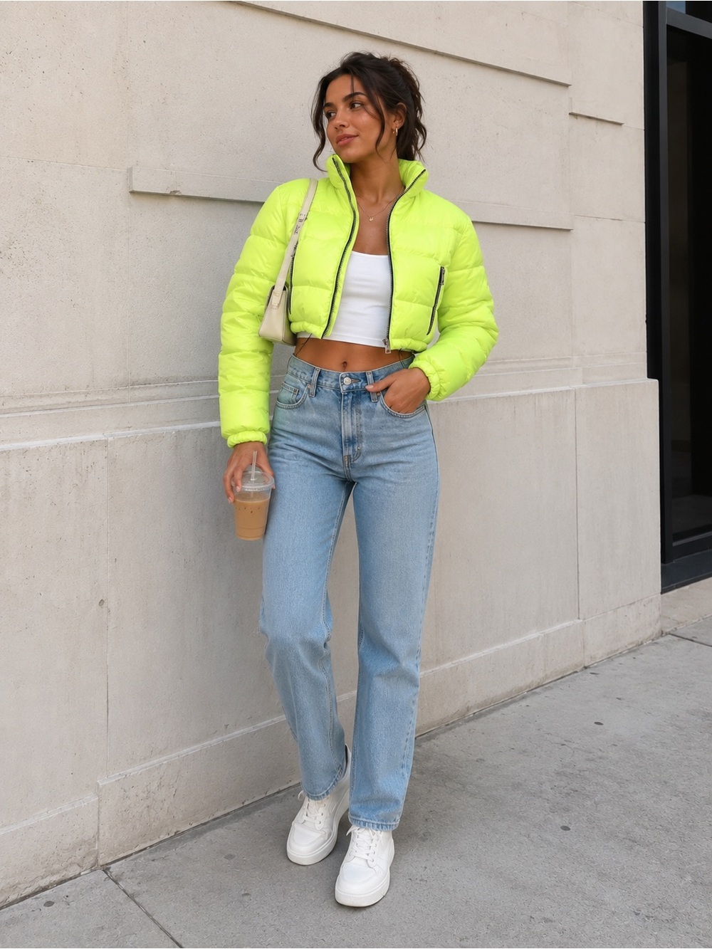 Crop puffer jacket